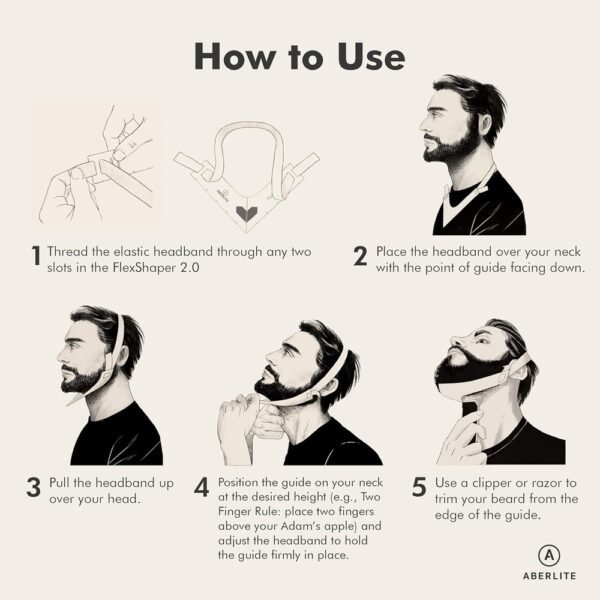 Aberlite Beard Shaping Tool - FlexShaper Neckline Shaper - Image 3